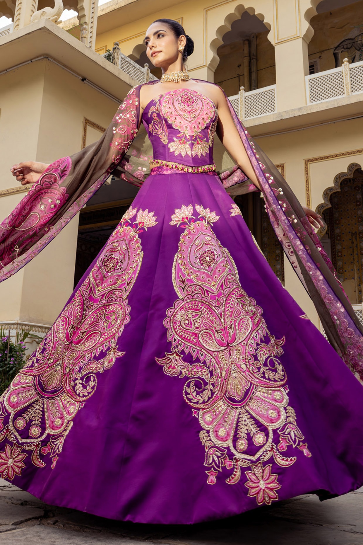 Gold Designer Lehenga Choli