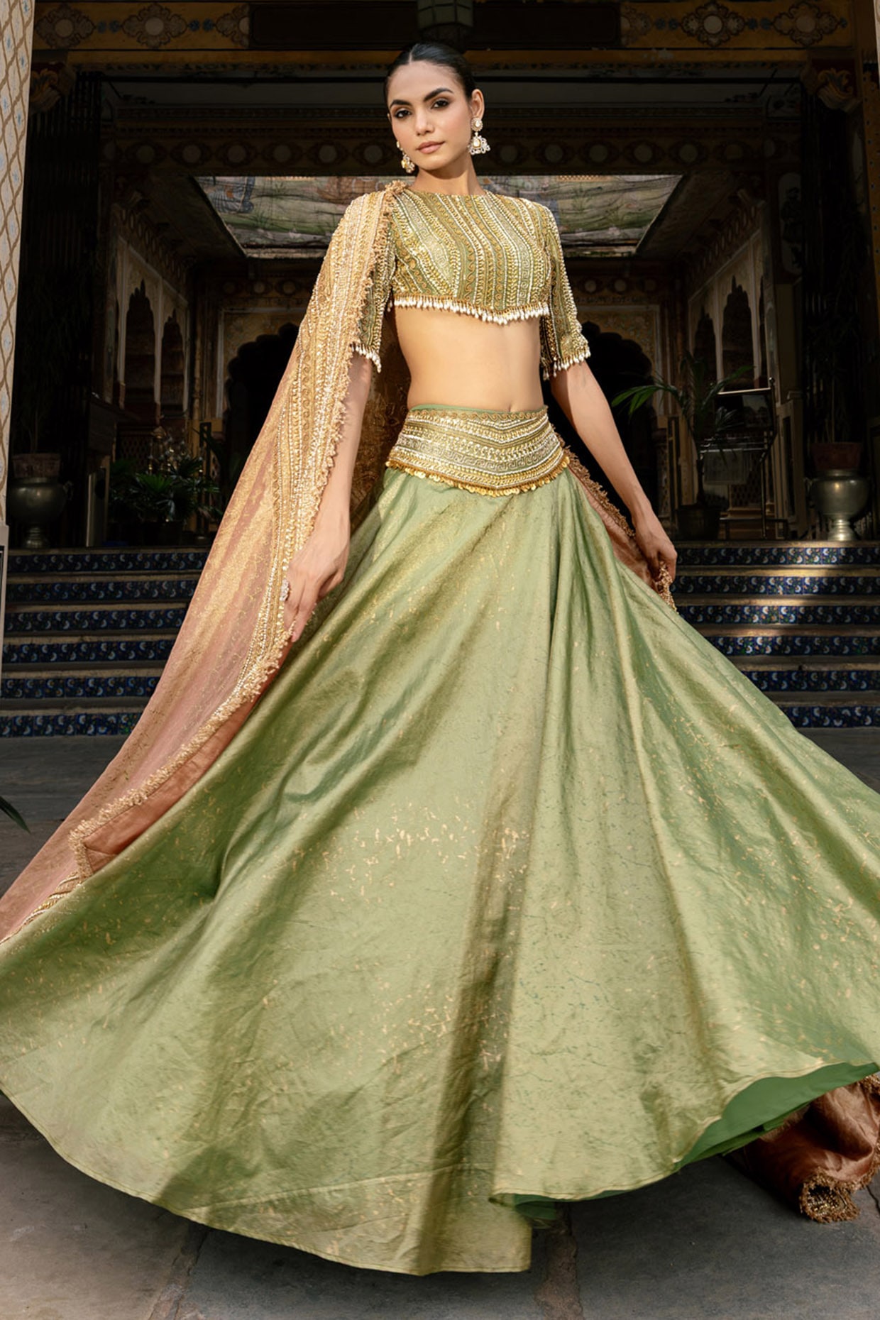 Maroon Embroidered Lehenga Choli
