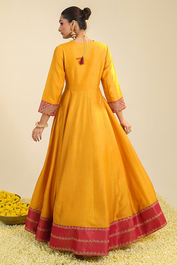 White Georgette Anarkali Suit