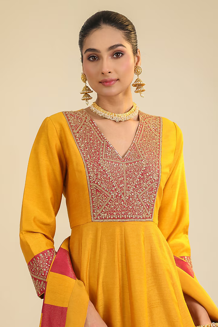 White Georgette Anarkali Suit