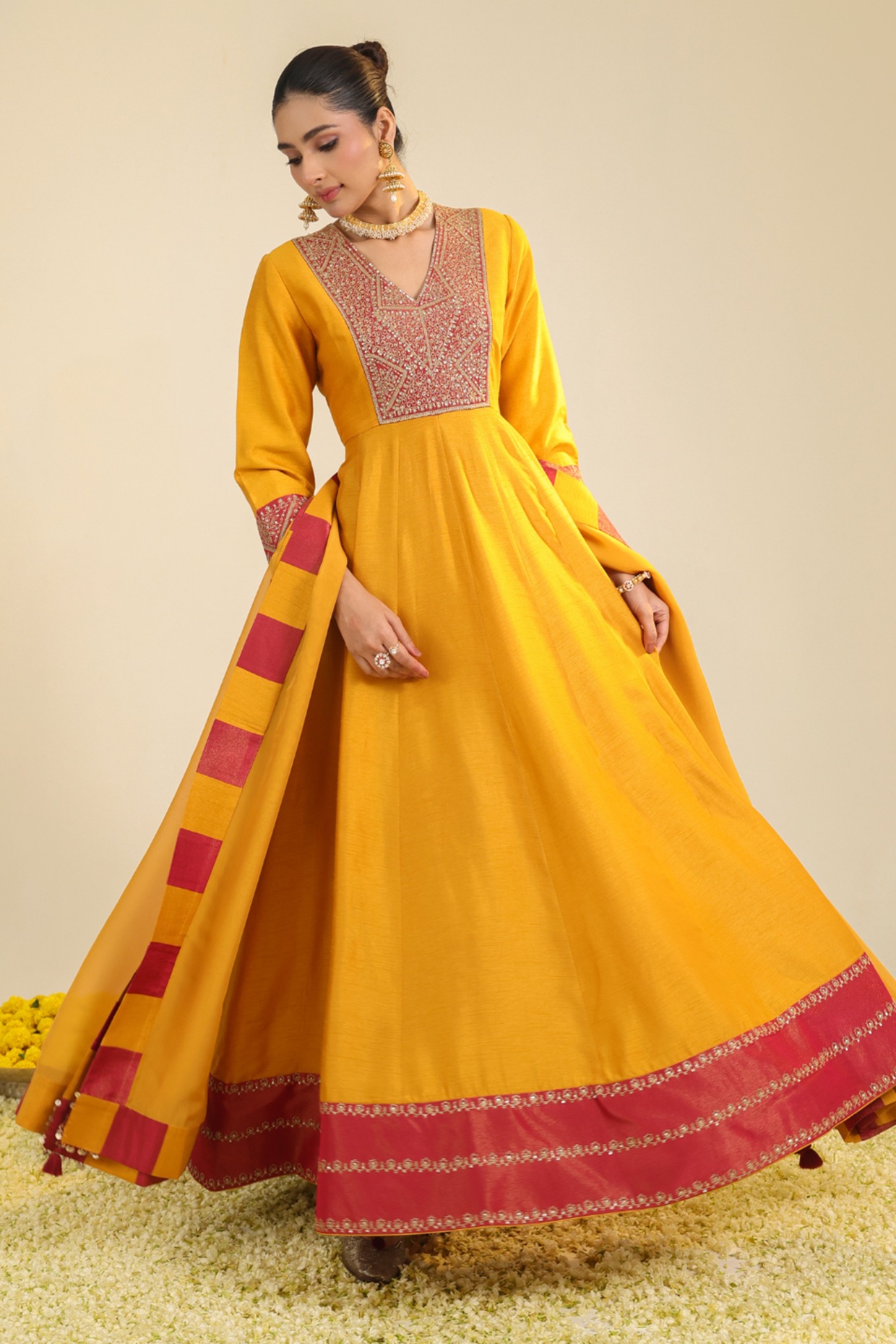 Peacock Blue Georgette Anarkali Suit