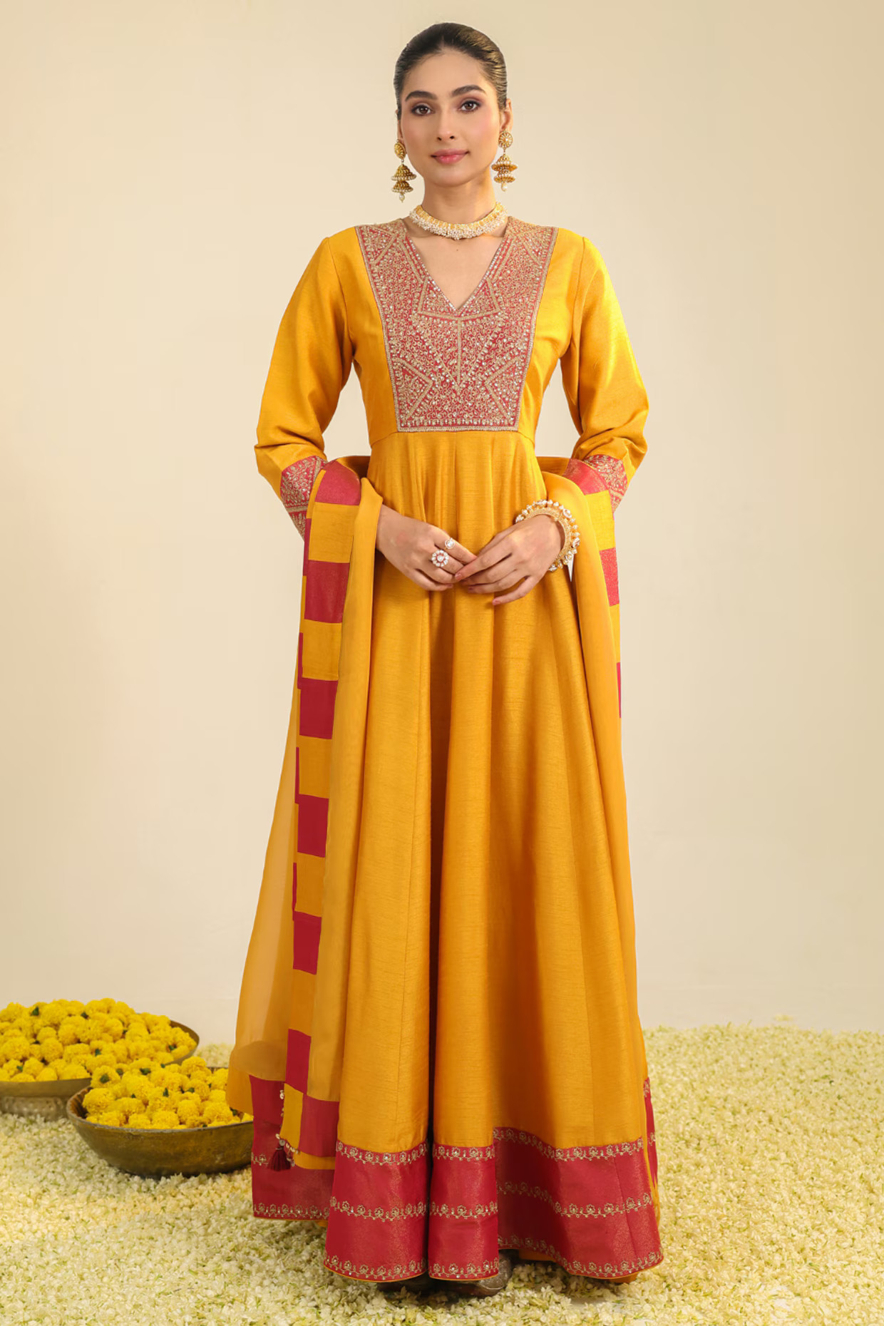 Pastel Pink Georgette Anarkali Suit