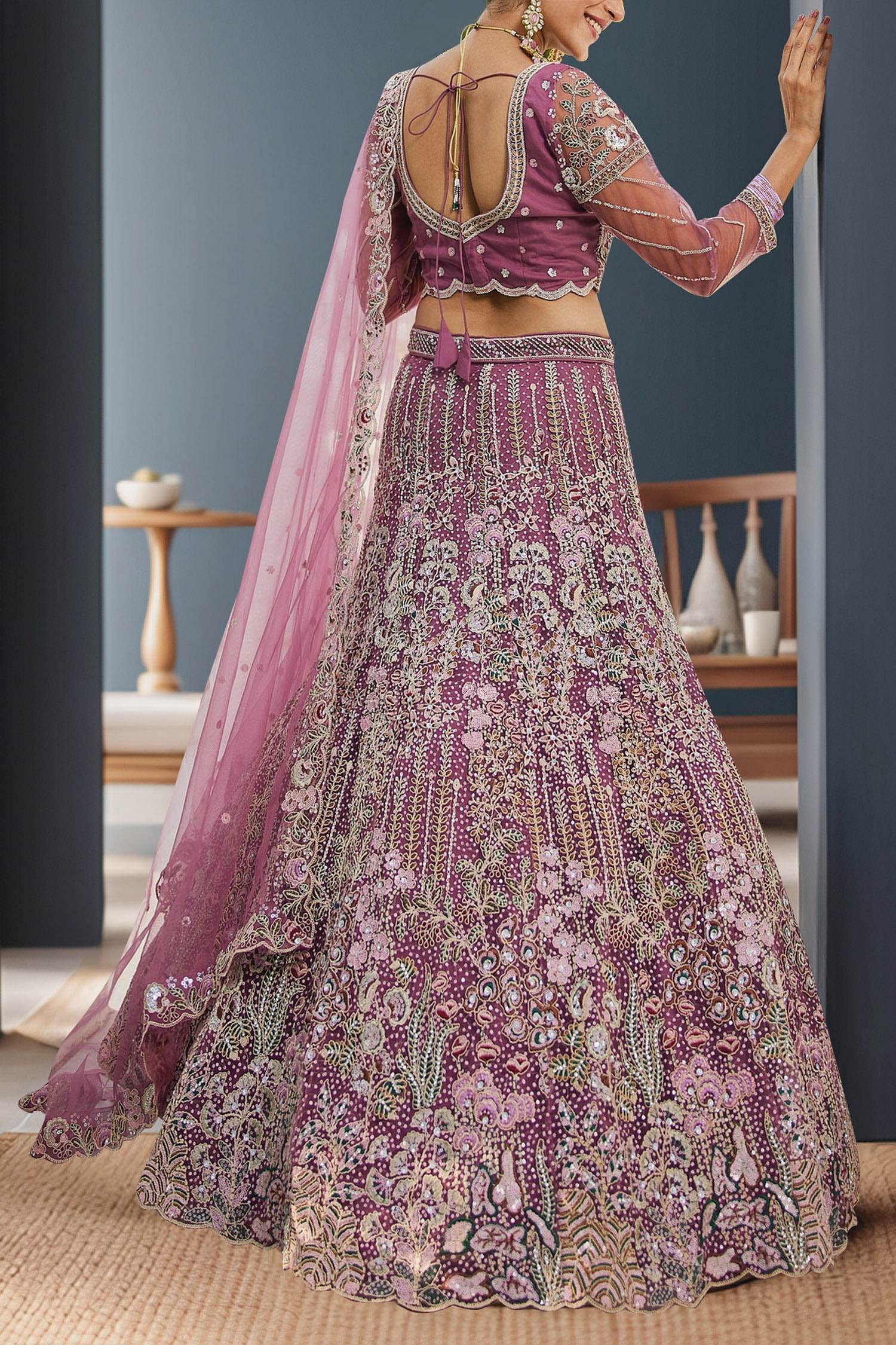Yellow Bridal Lehenga with Zari Embroidery