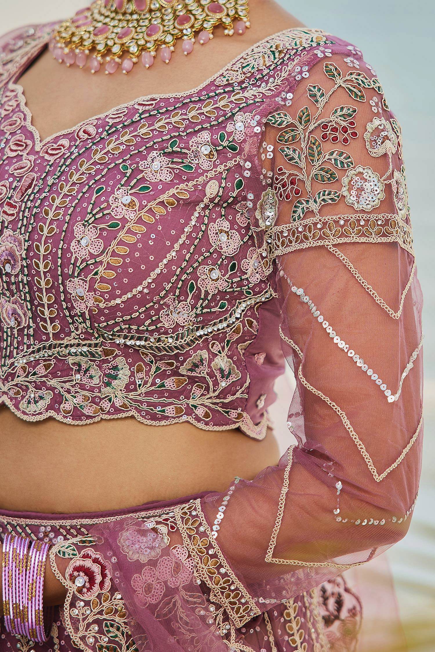 Yellow Bridal Lehenga with Zari Embroidery