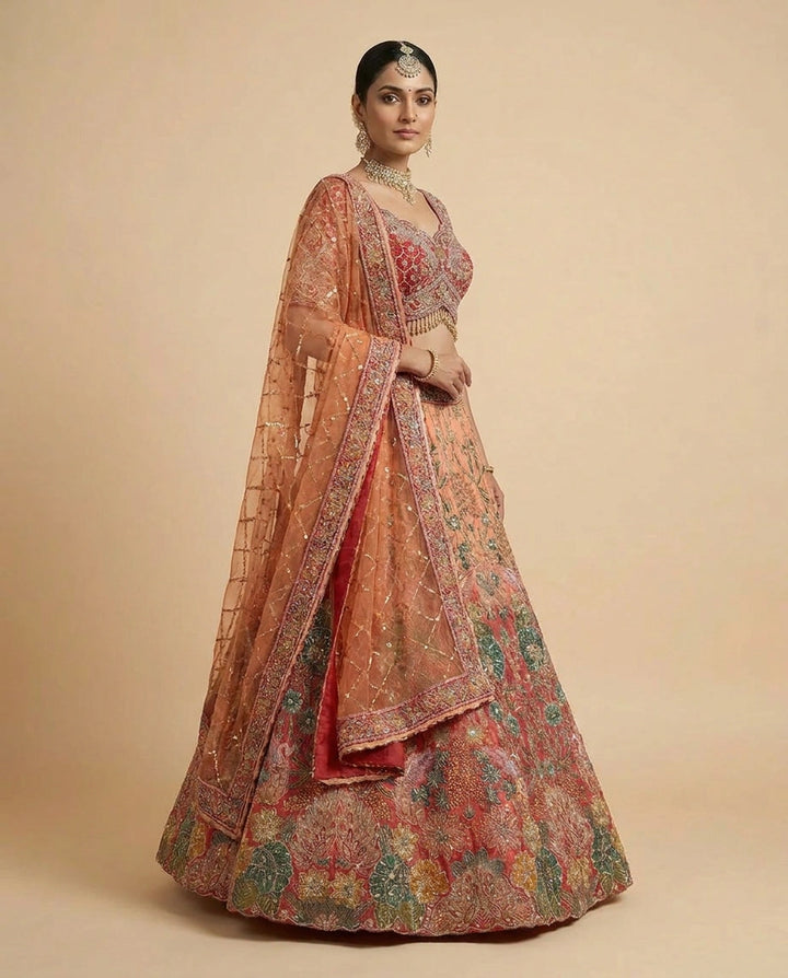 Black Bridal Lehenga with Zari Embroidery