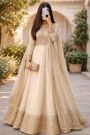 silk cream bridal dress