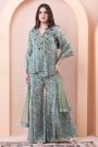 Red Sharara Set