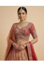 Cream Bridal Lehenga with Zari Embroidery