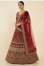 White Bridal Lehenga with Zari Embroidery