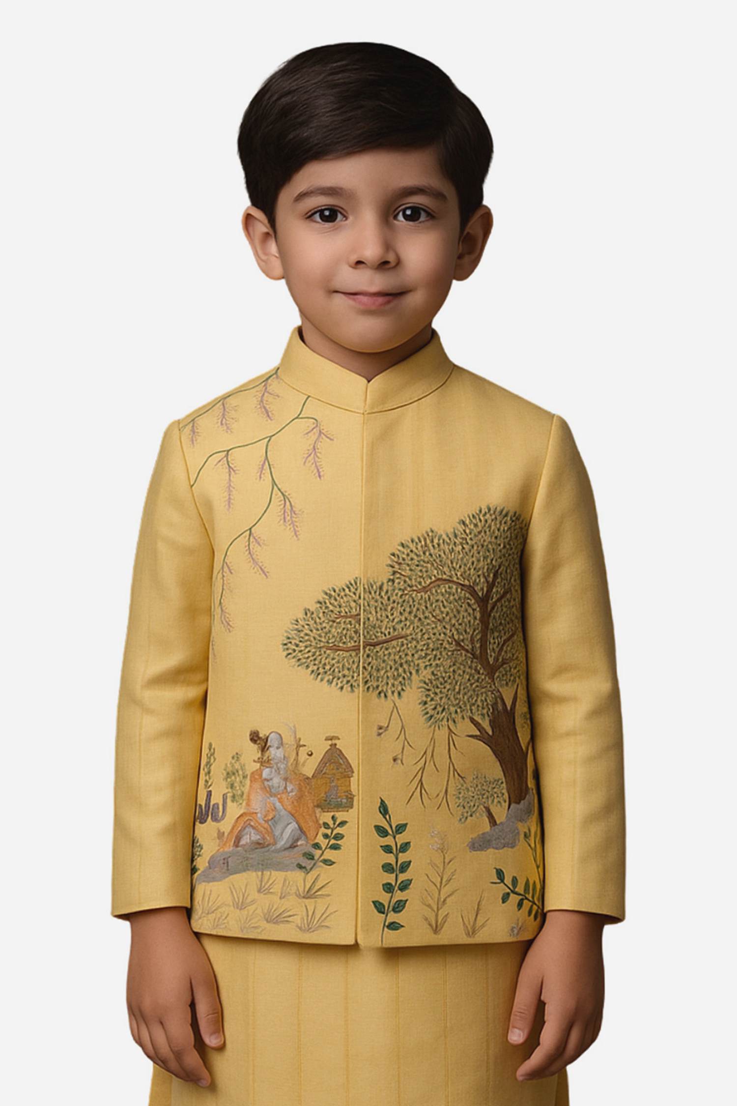 Boys Black Nehru Jacket Set