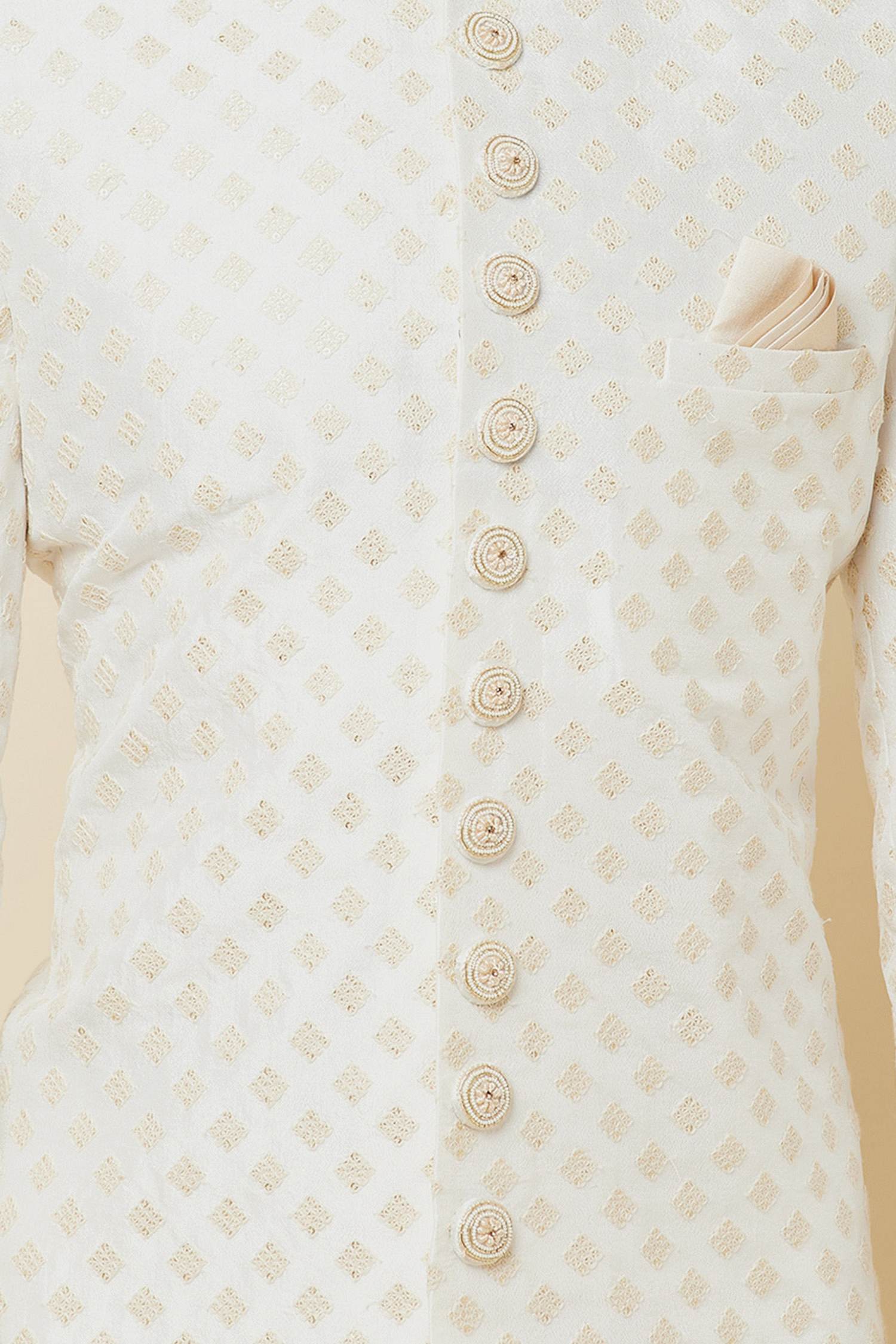 Boys Golden Sherwani Set
