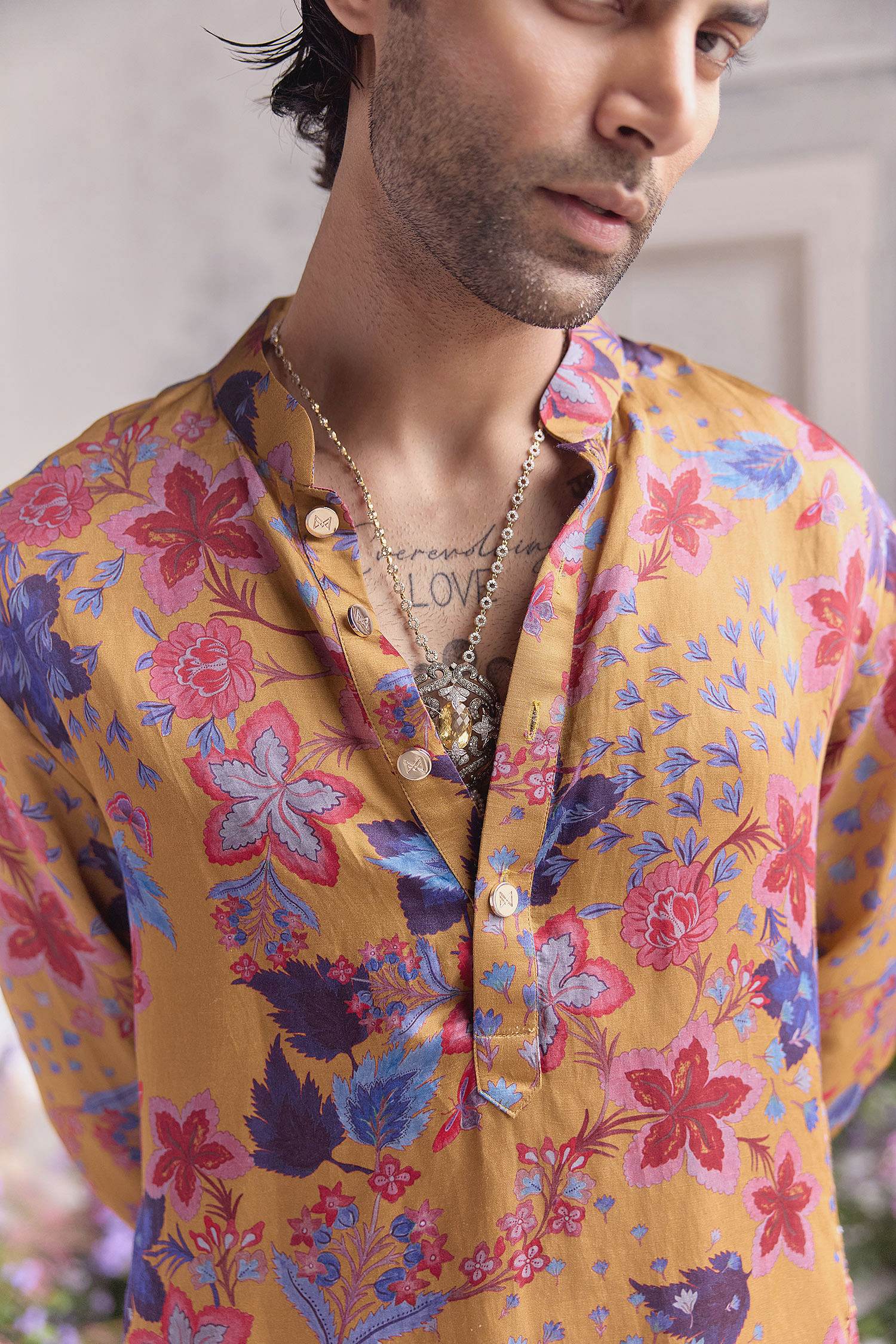 White Silk Kurta Set with Nehru Jacket