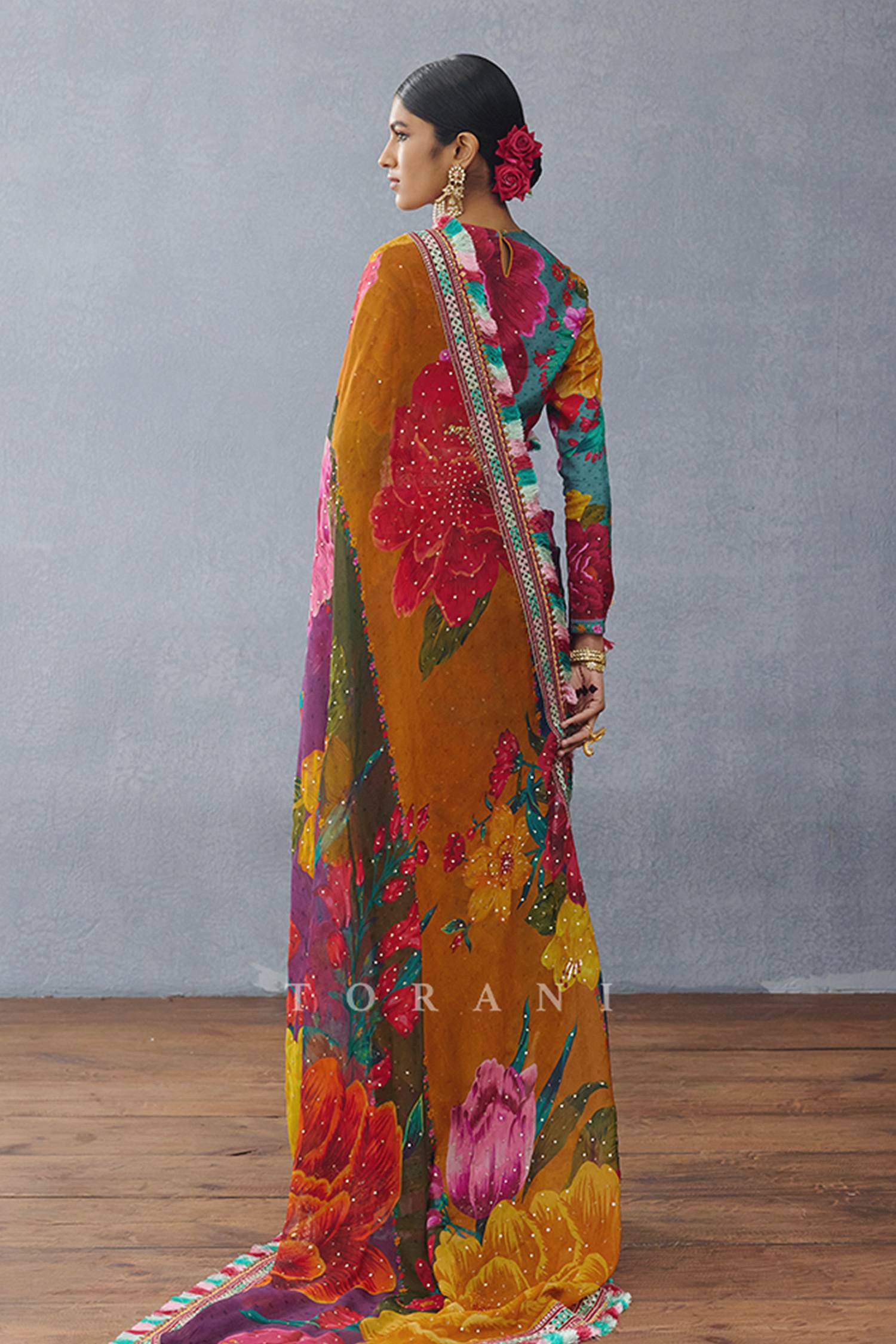 Banarasi Silk Saree - Red & Gold